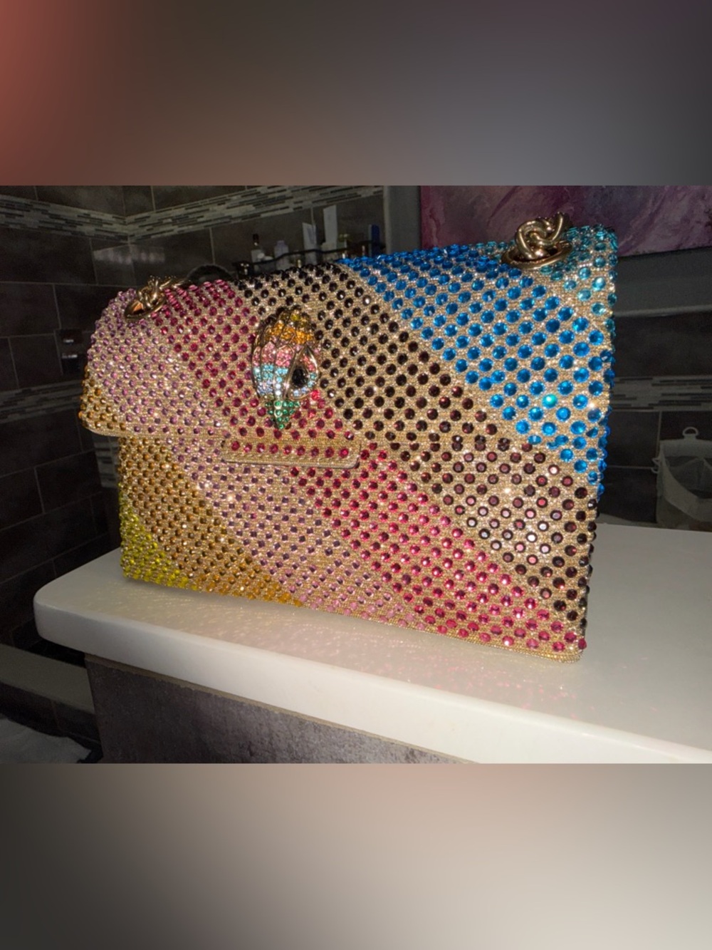 Kurt Geiger Multicolor Crystal Mini Bag - Picture 3 of 16